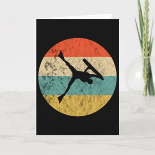 Tarjeta Bodyboarder Vintage Retro Atardecer Surfing Bodybo