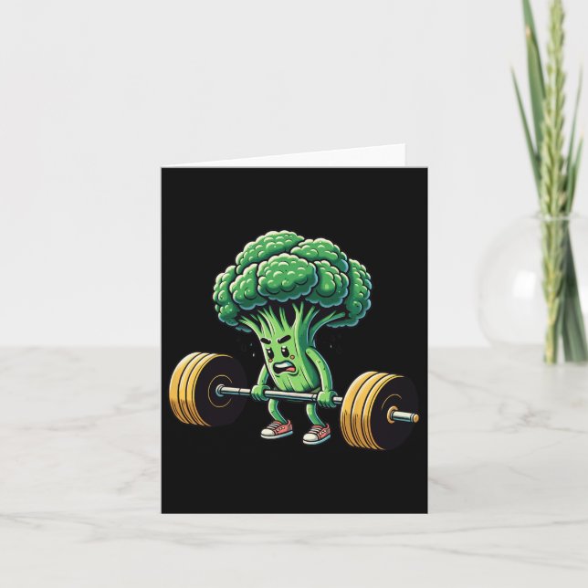 Tarjeta Bodybuild de Motivación de Gimnasio de Broccoli (Anverso)