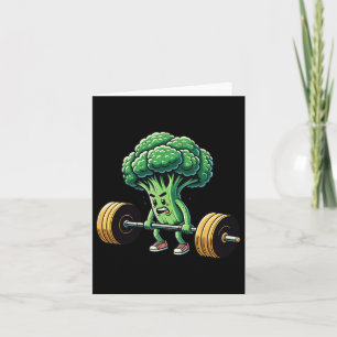 Tarjeta Bodybuild de Motivación de Gimnasio de Broccoli