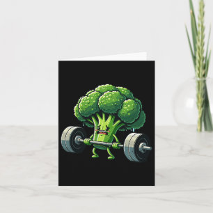 Tarjeta Bodybuild de Motivación de Gimnasio de Broccoli