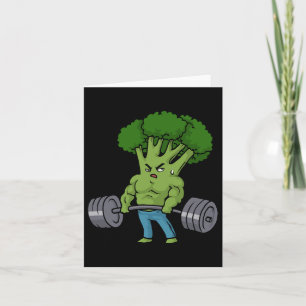 Tarjeta Bodybuild de Motivación de Gimnasio de Broccoli