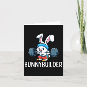 Tarjeta Bodybuilder Bunny Easter Bunnybuilder Fitness Gym