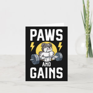 Tarjeta Bodybuilder Perro Lover Gym Wear Fitness Workout B