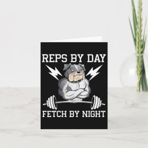 Tarjeta Bodybuilder Perro Lover Gym Wear Fitness Workout B
