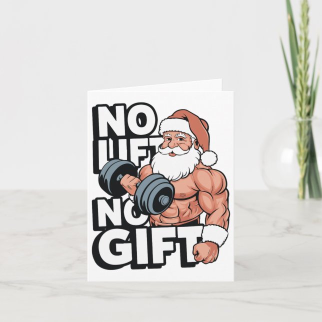 Tarjeta Bodybuilding Fitness Gym Navidades Regalos Para Bo (Anverso)