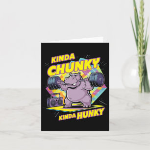 Tarjeta Bodybuilding Gym Kinda Chunky Kinda Hunky Weightli