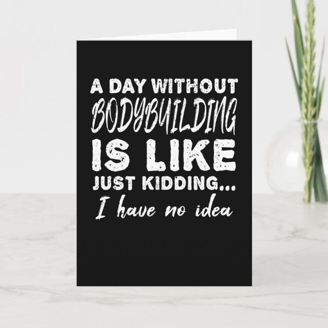 Tarjeta Bodybuilding Saying Gift Retro Cumpleaños (Anverso)
