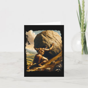 Tarjeta Bodybuilding Sisyphus Endurance Clic Art Greek Myt