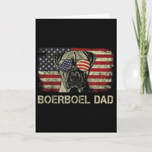 Tarjeta Boerboel Papá Amantes De Perros Bandera Americana