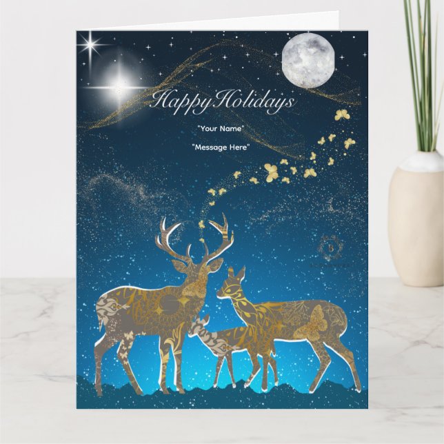 Tarjeta Boganhues vacaciones de impresión de lujo (Anverso)