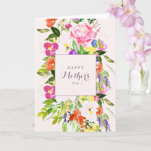 Tarjeta Bohemian Spring Floral Mother's Day Card (Orquídea)