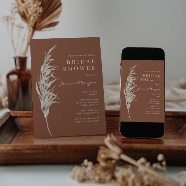 Tarjeta Bohemian Terracotta Bridal Shower (Subido por el creador)