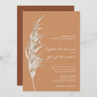 Tarjeta bohemiana de invitación a la boda de terra