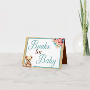 Tarjeta Boho Blue Bear Baby Shower Boys para bebé