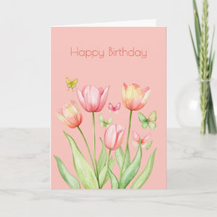 Tarjeta Boho Boho Boho Flower Botánica Rosa