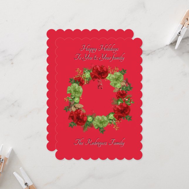 TARJETA BOHO BOHO BOTÁNICO NAVIDADES (Anverso/Reverso In Situ)