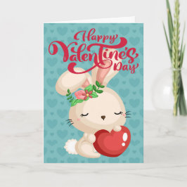 Tarjeta Boho Bunny Feliz Día de San Valentín