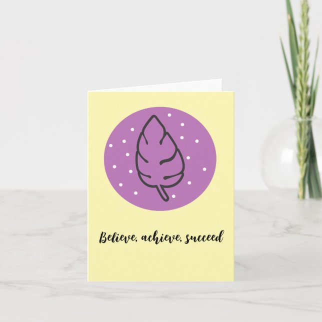 Tarjeta Boho Chic Acuarela Floral En Blanco Inspirador (Anverso)
