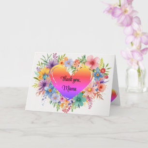 Tarjeta Boho, Chic, Floral Acuarela Día de la Madre