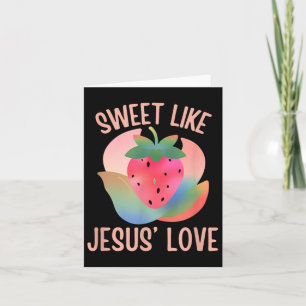 Tarjeta Boho Cristiano Fresa Dulce Como Jesús Amor Por