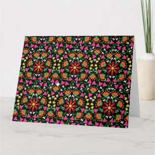 Tarjeta Boho Design Negrita Color Floral