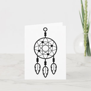 Tarjeta Boho Dream Catcher Nativo Tribal Estadounidense Ne