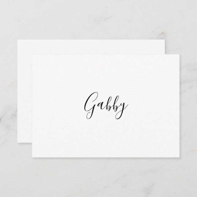 Tarjeta Boho Earthy Botanelegant Ivory Place (Anverso / Reverso)