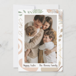 Tarjeta Boho Easter, foto plana, imprimible