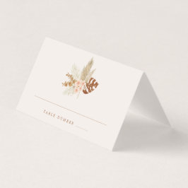 Tarjeta Boho Fall Flores Rústica Boda al aire libre