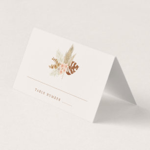 Tarjeta Boho Fall Flores Rústica Boda al aire libre