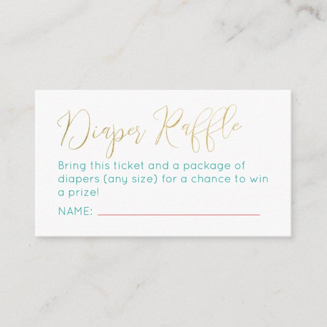 Tarjeta Boho Fiesta Diaper Raffle Ticket (Anverso)