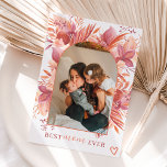 Tarjeta Boho flor arch mejor mamá jamás foto día madre<br><div class="desc">Celebra el día de la madre con esta fresca y linda acuarela floral de barro barro barreno pintada a mano con una mejor madre fresca que nunca cita el guión,  agrega tu foto con flores de bonito secas,  pampas en naranja,  marrón y terracota.</div>
