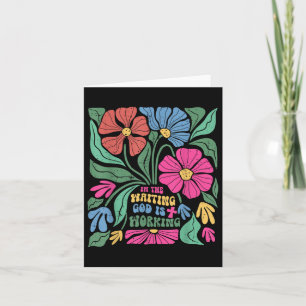 Tarjeta Boho Floral En La Esperanza Que Dios Está Trabajan