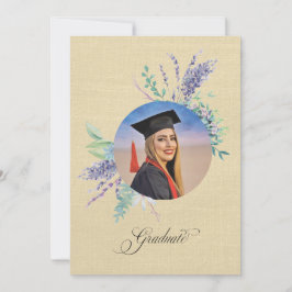 Tarjeta Boho Floral Graduation Party Invite