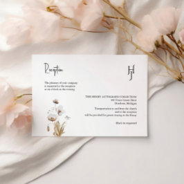 Tarjeta Boho Floral Insert - Tarjeta de informació