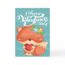 Boho Fox feliz Día de San Valentín