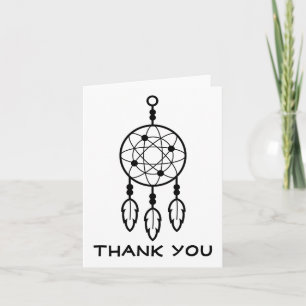 Tarjeta Boho Gracias a Dream Catcher Nativos Estadounidens
