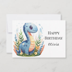 Tarjeta Boho Happy Dino Birthday