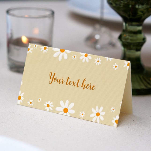 Tarjeta Boho Light Daisy Birthday Party Place (Subido por el creador)