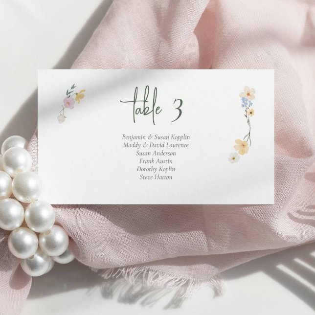 Tarjeta Boho moda Pastel flores Boda Cartas de plaza (Subido por el creador)
