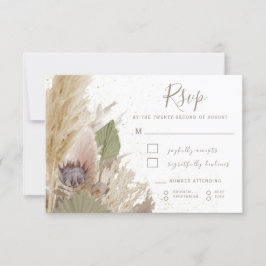 TARJETA BOHO PAMPAS GRASS WATERCOLOR RSVP