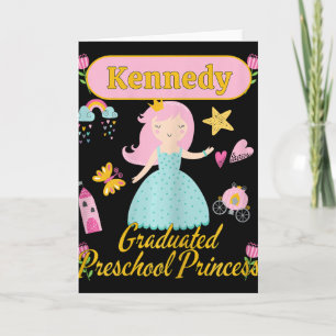 Tarjeta Boho Princess Kennedy 2026 Preescolar Personalizad