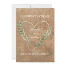 Tarjeta Boho Sage Green Botanical Engagement