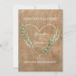 Tarjeta Boho Sage Green Botanical Engagement