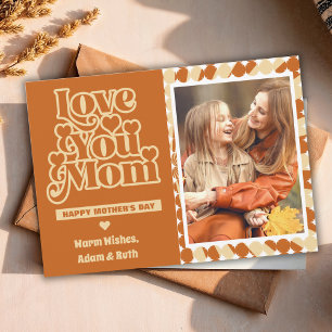 Tarjeta Boho Te Ama Mamá Día de la Madre de fotos personal