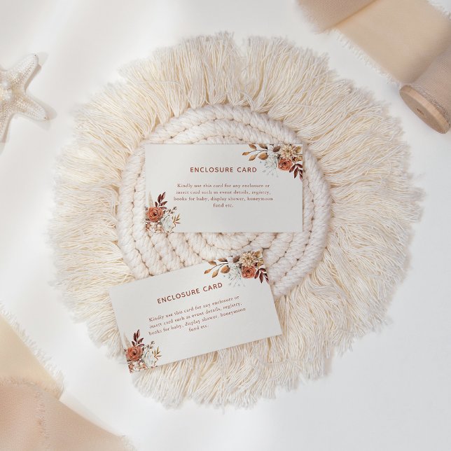 Tarjeta Boho Terracotta Floral de clausura (Subido por el creador)