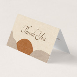 Tarjeta Boho Terracotta Sand Jewelry hecho a mano Gracias