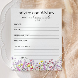 Tarjeta Boho Wildflower Advice and Wire Shower