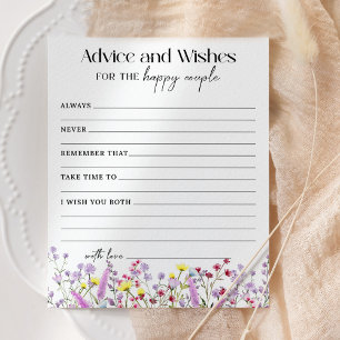 Tarjeta Boho Wildflower Advice and Wire Shower