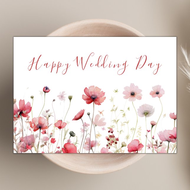 Tarjeta Boho Wildflower, Moda Rosa de Rubor, feliz día de  (Subido por el creador)